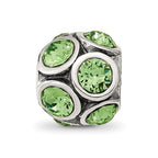 Reflections 925 Sterling Silver August Preciosa Crystal Bead 10 x 9 mm