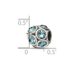 Reflections 925 Sterling Silver December Preciosa Crystal Bead 10 x 9 mm