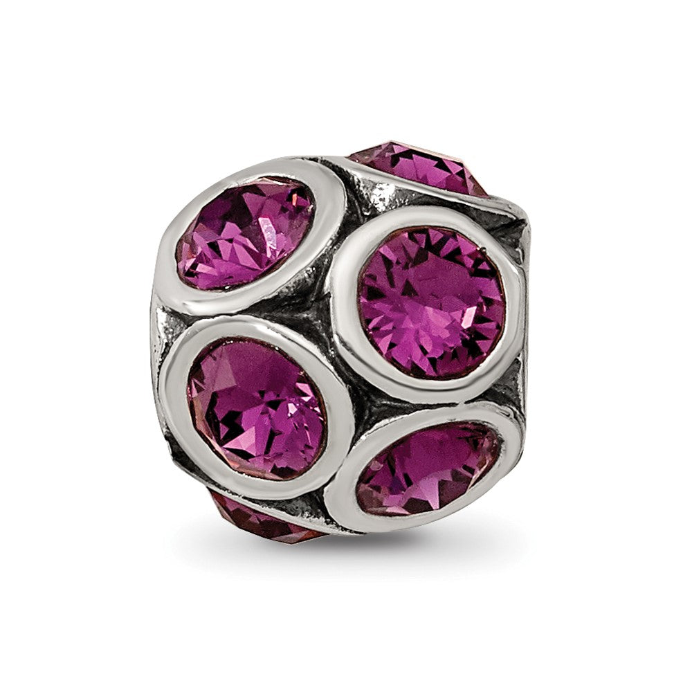 Reflections 925 Sterling Silver February Preciosa Crystal Bead 10 x 9 mm