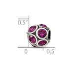 Reflections 925 Sterling Silver February Preciosa Crystal Bead 10 x 9 mm