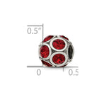 Reflections 925 Sterling Silver July Preciosa Crystal Bead 10 x 9 mm