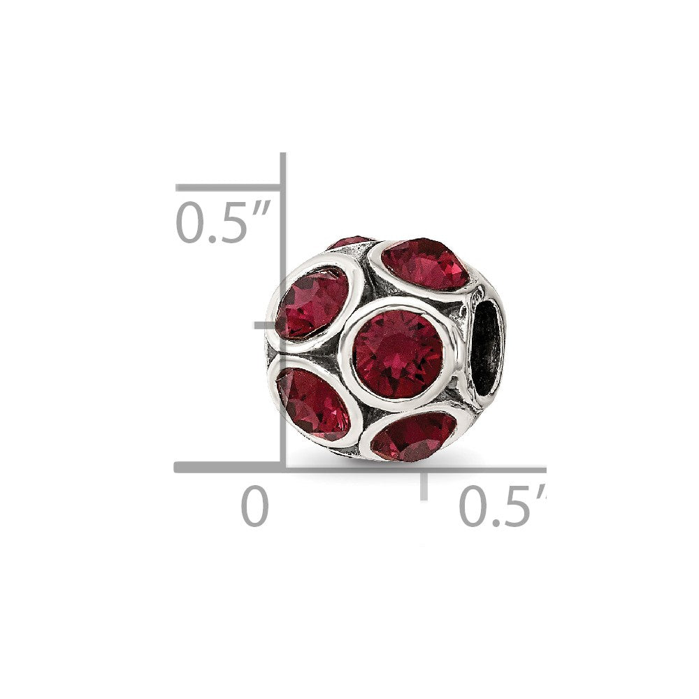 Reflections 925 Sterling Silver June Preciosa Crystal Bead 10 x 9 mm