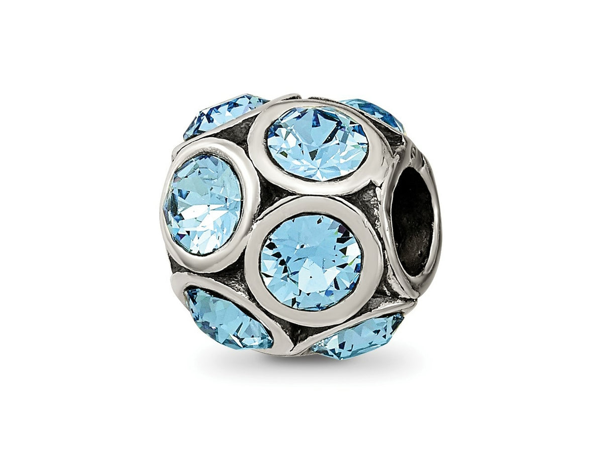 Reflections 925 Sterling Silver March Preciosa Crystal Bead 10 x 9 mm