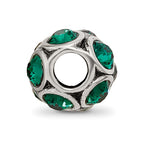 Reflections 925 Sterling Silver May Preciosa Crystal Bead 10 x 9 mm