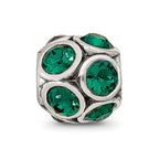 Reflections 925 Sterling Silver May Preciosa Crystal Bead 10 x 9 mm