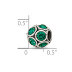 Reflections 925 Sterling Silver May Preciosa Crystal Bead 10 x 9 mm