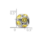 Reflections 925 Sterling Silver November Preciosa Crystal Bead 10 x 9 mm