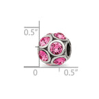 Reflections 925 Sterling Silver October Preciosa Crystal Bead 10 x 9 mm