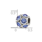 Reflections 925 Sterling Silver September Preciosa Crystal Bead 10 x 9 mm