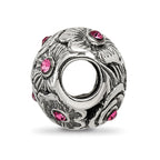 Reflections 925 Sterling Silver Pink Preciosa Crystal Flower Bead 10 x 9 mm