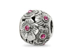 Reflections 925 Sterling Silver Pink Preciosa Crystal Flower Bead 10 x 9 mm