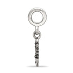 Reflections 925 Sterling Silver Marcasite Moon and Stars Dangle Bead 13 x 10 mm