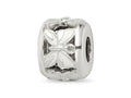 Reflections 925 Sterling Silver White Enameled Butterfly Bead 10 x 7 mm