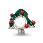 Reflections 925 Sterling Silver Enameled Christmas Tree Bead 10 x 10 mm