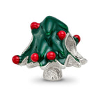 Reflections 925 Sterling Silver Enameled Christmas Tree Bead 10 x 10 mm
