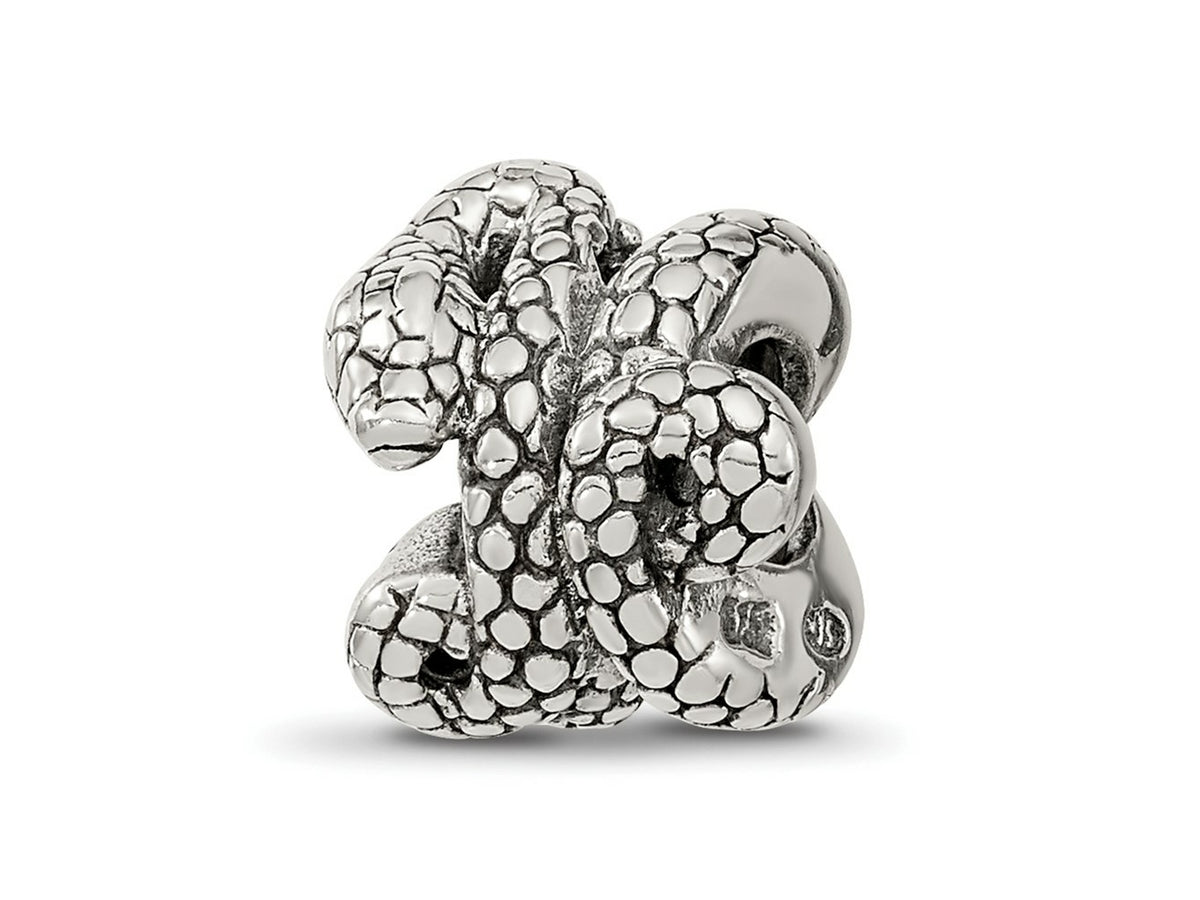Reflections 925 Sterling Silver Snake Bead 10 x 9 mm