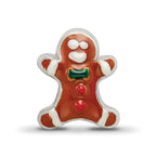 Reflections 925 Sterling Silver Enameled Gingerbread Man Bead 10 x 9 mm
