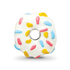 Reflections 925 Sterling Silver Enameled Donut with Sprinkles Bead 10 x 10 mm
