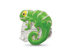Reflections 925 Sterling Silver Enameled Lizard on Log Bead 10 x 11 mm