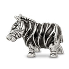 Reflections 925 Sterling Silver Enameled Zebra Bead 12 x 15 mm