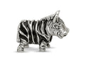 Reflections 925 Sterling Silver Enameled Zebra Bead 12 x 15 mm