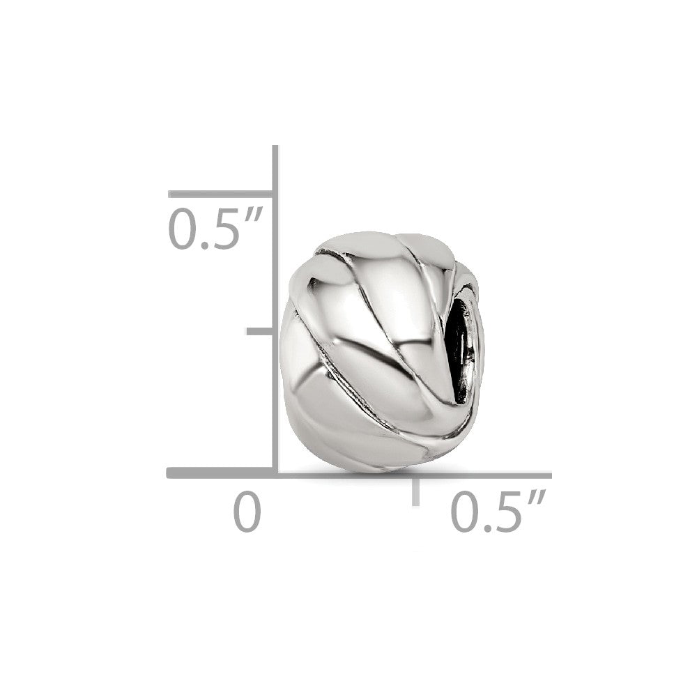 Reflections 925 Sterling Silver Bali Bead 10 x 7 mm