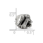 Reflections 925 Sterling Silver Alligator Bead 12 x 11 mm
