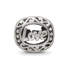 Reflections 925 Sterling Silver Love Bead 9 x 10 mm
