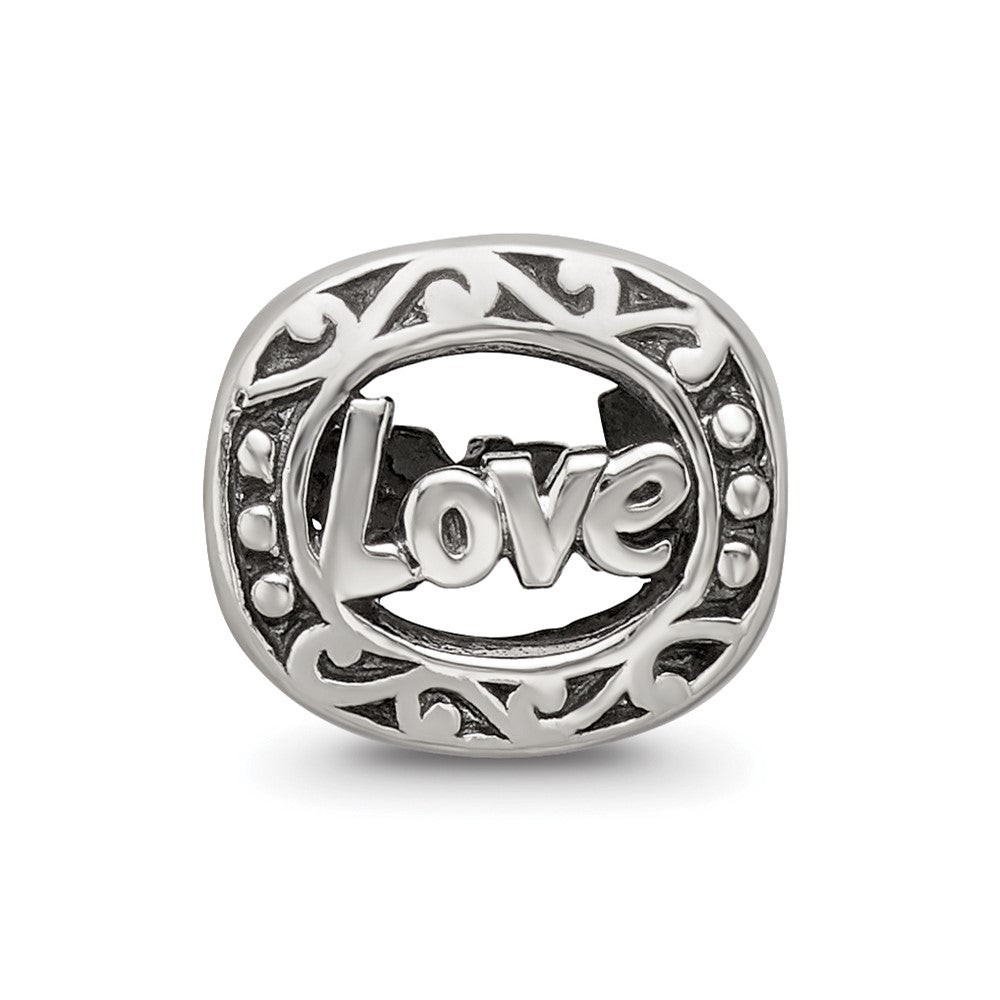 Reflections 925 Sterling Silver Love Bead 9 x 10 mm