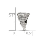 Reflections 925 Sterling Silver Tornado Bead 11 x 8 mm