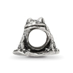 Reflections 925 Sterling Silver Frog on Lily Pad Bead 10 x 10 mm