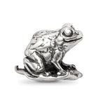 Reflections 925 Sterling Silver Frog on Lily Pad Bead 10 x 10 mm