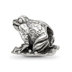 Reflections 925 Sterling Silver Frog on Lily Pad Bead 10 x 10 mm