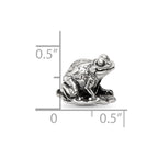 Reflections 925 Sterling Silver Frog on Lily Pad Bead 10 x 10 mm