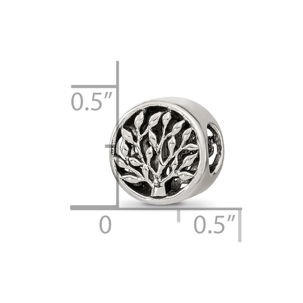 Reflections 925 Sterling Silver Tree Bead 10 x 9 mm