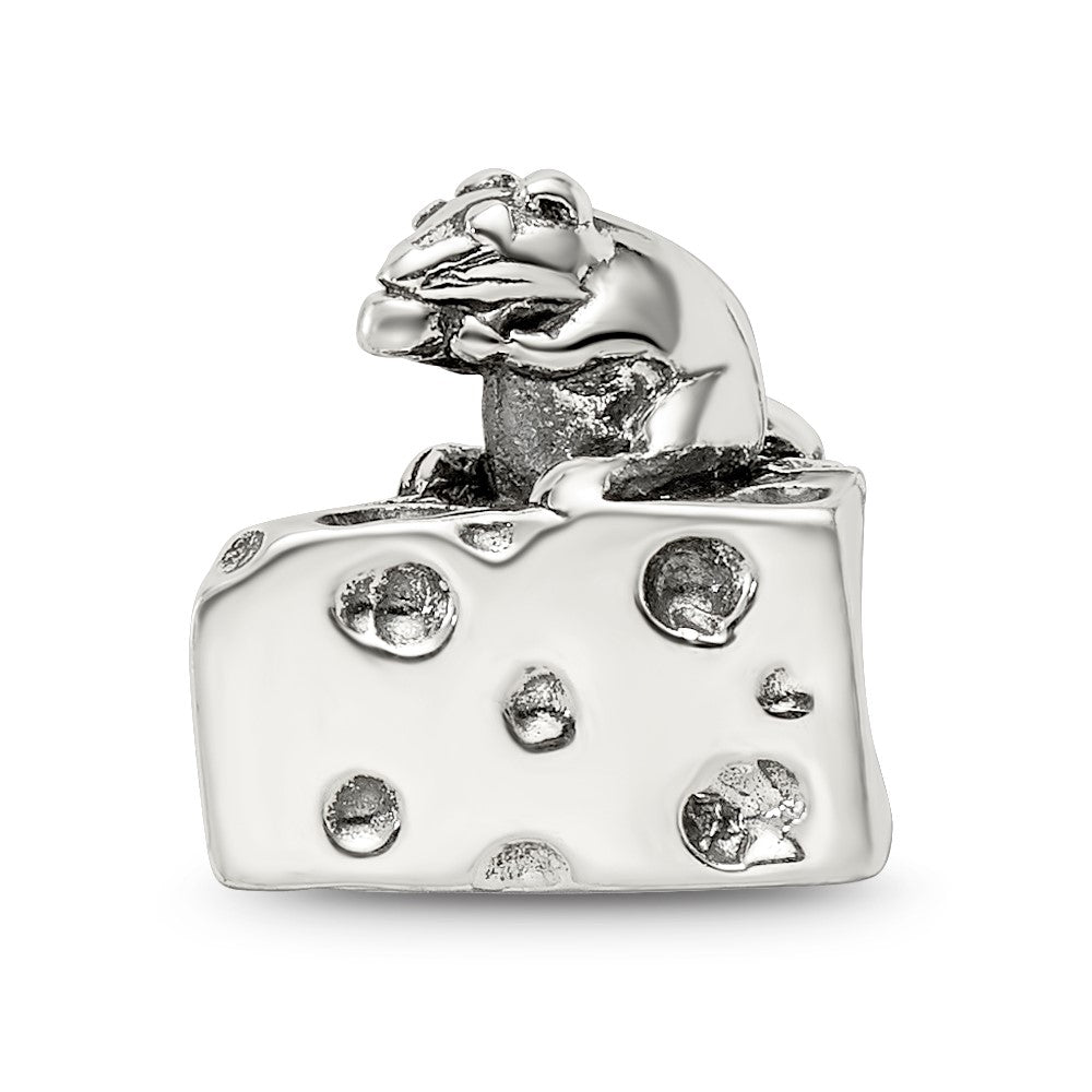 Reflections 925 Sterling Silver Mouse on Cheese Bead 11 x 10 mm
