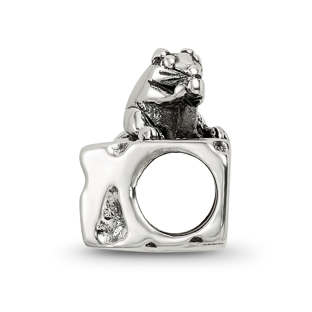 Reflections 925 Sterling Silver Mouse on Cheese Bead 11 x 10 mm