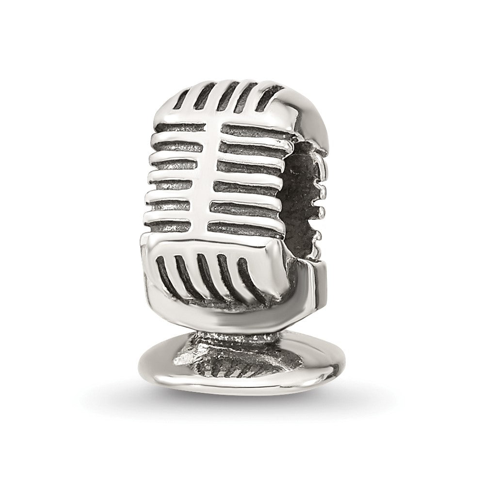 Reflections 925 Sterling Silver Microphone Bead 11 x 8 mm