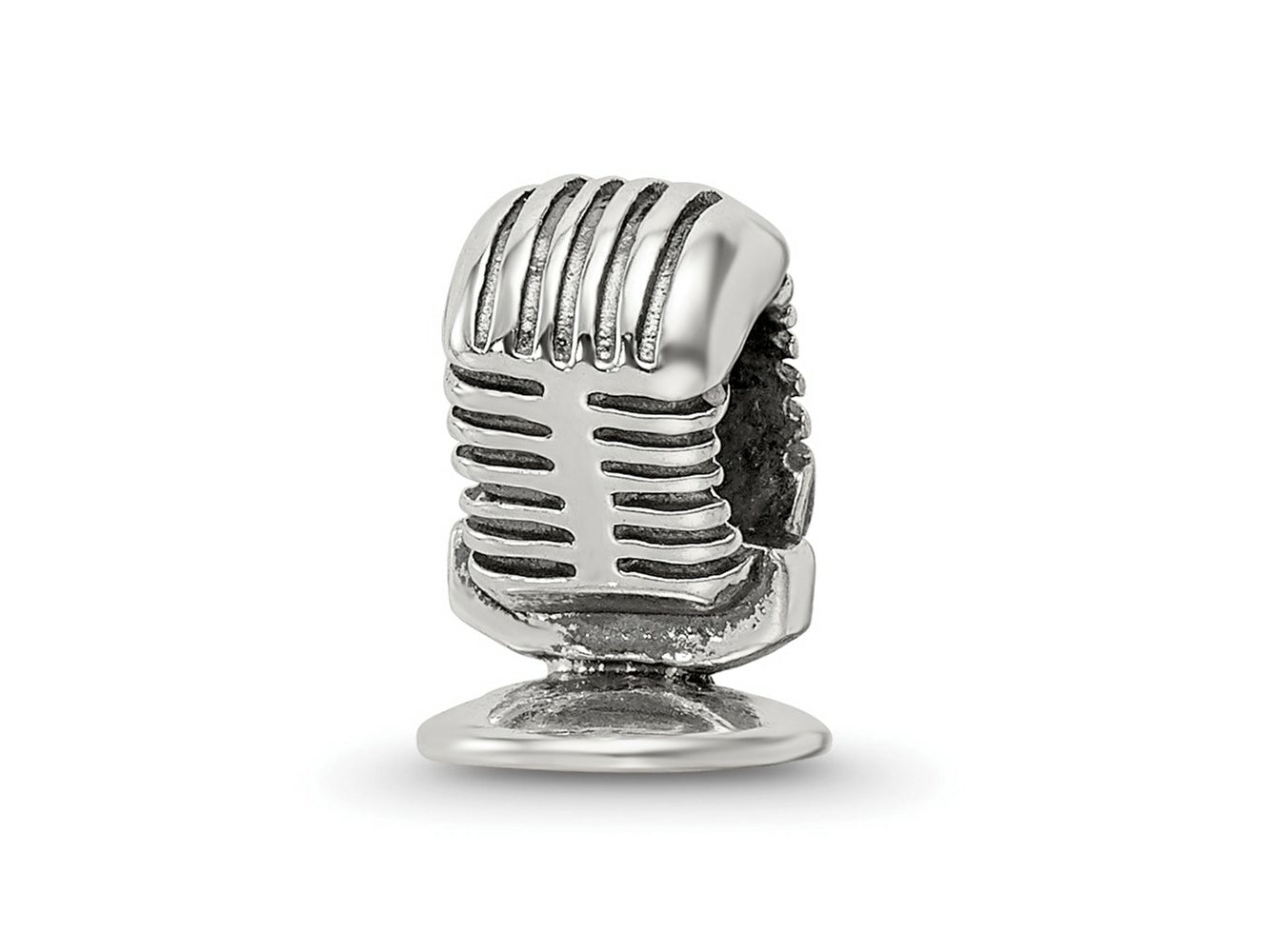 Reflections 925 Sterling Silver Microphone Bead 11 x 8 mm
