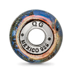 Reflections 925 Sterling Silver Key West Orange Dichroic Glass Bead 12 x 9 mm