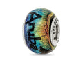 Reflections 925 Sterling Silver Aruba Orange Dichroic Glass Bead 12 x 9 mm