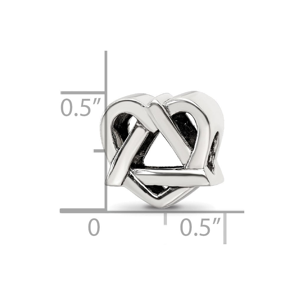 Reflections 925 Sterling Silver Adoption Symbol Bead 10 x 11 mm