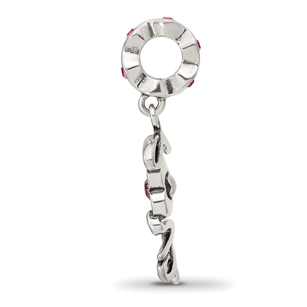 Reflections 925 Sterling Silver Crystals LOVE Dangle Bead 27 x 9 mm