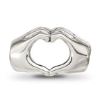 Reflections 925 Sterling Silver Heart Hands Bead 9 x 14 mm