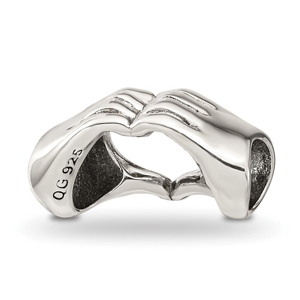 Reflections 925 Sterling Silver Heart Hands Bead 9 x 14 mm