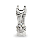 Reflections 925 Sterling Silver Crystals Boot Bead 12 x 11 mm