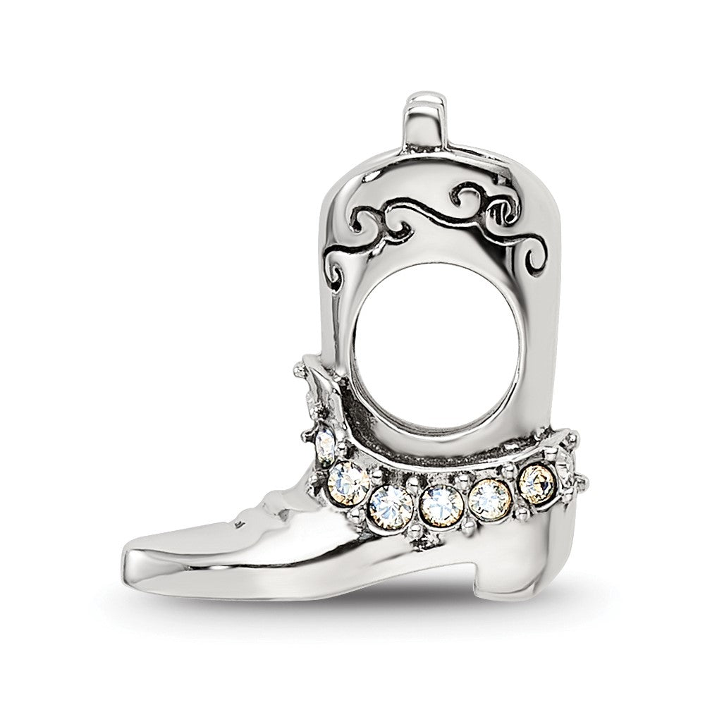 Reflections 925 Sterling Silver Crystals Boot Bead 12 x 11 mm