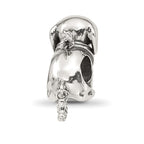 Reflections 925 Sterling Silver Crystal Dog Bead 12 x 7 mm