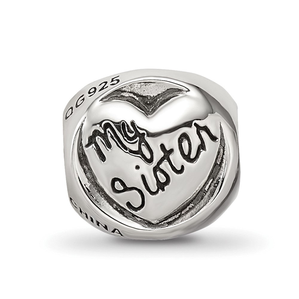Reflections 925 Sterling Silver My Sister My Friend Trilogy Bead 10 x 10 mm