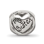 Reflections 925 Sterling Silver My Sister My Friend Trilogy Bead 10 x 10 mm